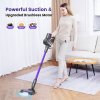 INSE S7P Cordless Stick Vacuum Cleaner, 26kPa Powerful Suction, 45min Runtime, LED Display, Self-Standing & HEPA Filtration, for Hard Floor, Carpet & Pet Hair - Purple