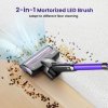 INSE S7P Cordless Stick Vacuum Cleaner, 26kPa Powerful Suction, 45min Runtime, LED Display, Self-Standing & HEPA Filtration, for Hard Floor, Carpet & Pet Hair - Purple