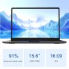 Ninkear A15 Air Laptop, 15.6 inch 1920*1080 Screen, AMD Ryzen 5 3500U 8 Cores Max 3.7GHz, 16GB RAM 512GB SSD, WiFi 5, 1* Full-featured Type-C, 2*USB3.0, 1*USB2.0, 1*HDMI, 1*RJ45, 1*Micro SD, 1*Audio Jack, 180° Opening and Closing, Fingerprint Unlock