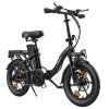 ESKUTE D100 Folding Electric Bike, 250W Motor, 36V 13Ah Battery, 25km/h Max Speed, 100km Range, 16 inch Tires, Mechanical Disc Brakes, LCD Display - Black