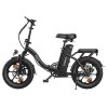 ESKUTE D100 Folding Electric Bike, 250W Motor, 36V 13Ah Battery, 25km/h Max Speed, 100km Range, 16 inch Tires, Mechanical Disc Brakes, LCD Display - Black