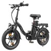 ESKUTE D100 Folding Electric Bike, 250W Motor, 36V 13Ah Battery, 25km/h Max Speed, 100km Range, 16 inch Tires, Mechanical Disc Brakes, LCD Display - Black
