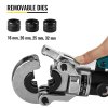 Hydraulické krimpovacie kliešte rúr Ø16–32mm čeľuste 16/20/25/32mm 12T
