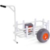 Plážový rybársky vozík nosnosť 300 lbs, 2×13" pu kolesá, 8 držiakov