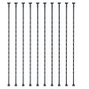 Kovové balustre 111.76cm×1.27cm pozinkovaná oceľ 10 ks duté skrútené