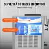 Stroj na točenú zmrzlinu 3 príchute 21 QT/H 1800W 2×4L 2×1.8L