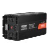Menič 12 V DC na 230 V AC, 5000 W, 2×230 V AC, 2×USB, USB‑C, LCD
