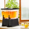 Dávkovač nápojov 3 gallon × 2, plast, stojan, kohútik, viečko