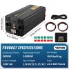 Menič čistý sínus 5000 W 12 V→230 V s lcd a usb pre auto, karavan