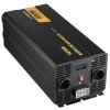 Menič napätia 6000 W DC 12 V na AC 230 V, modifikovaný sínus, LCD