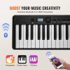 Skladacie 88-klávesové elektronické piano bluetooth, midi, dobíjateľné