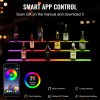 Osvetlená polica na fľaše do baru led rf app ovládanie 101.6cm 3stupne