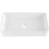 Obdĺžnikové umývadlo na dosku, keramické, biele, 24"×13.8", do kúpeľne