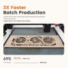AlgoLaser Alpha MK2 20W Laser Engraver, 20,000mm/min, Snap and Engrave via Smart Screen, Power Failure Recovery, Cut 20mm Plywood, 5G Wifi, APP Control, 7 Safety Protections, Air Assit Kit, 400*410mm (157.5*161.4inch)