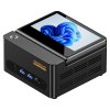 AOOSTAR GFLIP Mini PC Barebone (No RAM No SSD), 5 inch 1920*1080 60Hz Screen, AMD Ryzen Al 9 HX 370 12 Core Max 5.1GHz, 2*USB4+HDMI 4K 240Hz Triple Display, WiFi 7, 2*2.5G RJ45, 2*USB3.2, 2*USB2.0, 1*OCuLink, 1*Audio, Fingerprint Unlocking