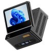 AOOSTAR GFLIP Mini PC Barebone (No RAM No SSD), 5 inch 1920*1080 60Hz Screen, AMD Ryzen Al 9 HX 370 12 Core Max 5.1GHz, 2*USB4+HDMI 4K 240Hz Triple Display, WiFi 7, 2*2.5G RJ45, 2*USB3.2, 2*USB2.0, 1*OCuLink, 1*Audio, Fingerprint Unlocking