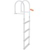 Odnímateľný 4-stupňový rebrík na čln, hliník, 500 lbs, 3.1'' protišmyk