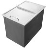 Vstavaný box na ľad 27"L × 18"W × 21"H, nerezová oceľ, 40.9 qt