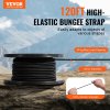 Elastické bungee lano 3/8 inch, 120 ft/36 m, 100% pružné, čierne