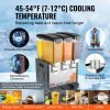 Výdajník studených nápojov 3 nádrže po 10 L, 440 W, nerez, 45°F–54°F