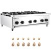 Plynový sporák 6 horákov, 42KW, stolný, nerez, na propán aj zemný plyn