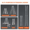 Teleskopický hliníkový multifunkčný rebrík 13 ft, skladací, 330lb