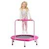 Mini trampolína 36" (3ft) skladacia s madlom, pre deti 3+ ružová