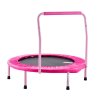 Mini trampolína 36" (3ft) skladacia s madlom, pre deti 3+ ružová