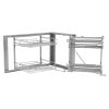 Výsuvný rohový organizér 18"W, 4 police, chrómová oceľ, ľavé/pravé