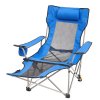 Skladacie kempingové kreslo nosnosť 330 lbs, 4 polohy, opierka na nohy