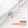 Polorámové posuvné sprchové dvere 57.7-59"×70", 1/4"(6mm) kalené sklo