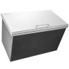 Vstavaný nerez box na ľad 24"L×20"W×15"H, 40 qt, pántové veko a odtok