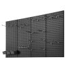 Pegboard panely 24"×12", 4 ks, oceľové, čierne na stenu pre dielňu