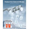 Stolový výrobník ľadu 9 kostiek za 6 min, 26 lbs/24 h, prenosný