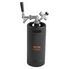 Tlakový 128Oz 4L nerezový growler 304 s kohútikom a regulátorom CO2