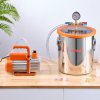 Vakuová komora 19 L s pumpou 100 L/min, nerez, akrylové veko