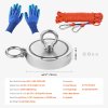 Magnet na lov rýb 2000 LBS/907 Kg dvojstranný neodýmový set s lanom
