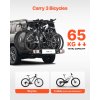 Bicyklový nosič na 3 bicykle pre 5 cm ťažné, nosnosť 65 kg, skladací