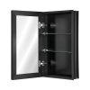 Kúpeľňová zrkadlová skrinka 14×24 inches, 2 police, zapustená/nástenná