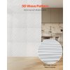 3D nástenné panely 12 ks 19.7×19.7 in pvc vlna 32 sq.ft matná biela