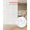 Nástenné 3d panely 33 ks 11.81×11.81 in pvc krytie 32 sq.ft biela