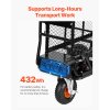 Elektrický vozík 500lbs 36V 432W, oceľový s brzdou pre farmu a záhradu