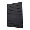 Lamelový panel pvc 4 × 4 ft čierny, modulárny, na skladovanie