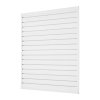 Pvc slatwall panel 4×4 ft biely, modulárny, nastaviteľný, rezateľný