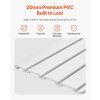 Pvc slatwall panel 4×4 ft biely, modulárny, nastaviteľný, rezateľný