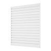 Pvc slatwall panel 4×4 ft biely, modulárny, nastaviteľný, rezateľný