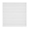 Pvc slatwall panel 4×4 ft biely, modulárny, nastaviteľný, rezateľný
