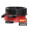 Predlžovací kábel pre solárne panely 6mm²/10AWG set 2×30.48m vodotesné