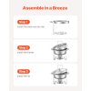 Nerezová súprava chafing dish 4 ks 5 qt, 4 full size panvice, stojan