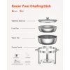 Nerezová súprava chafing dish 4 ks 5 qt, 4 full size panvice, stojan